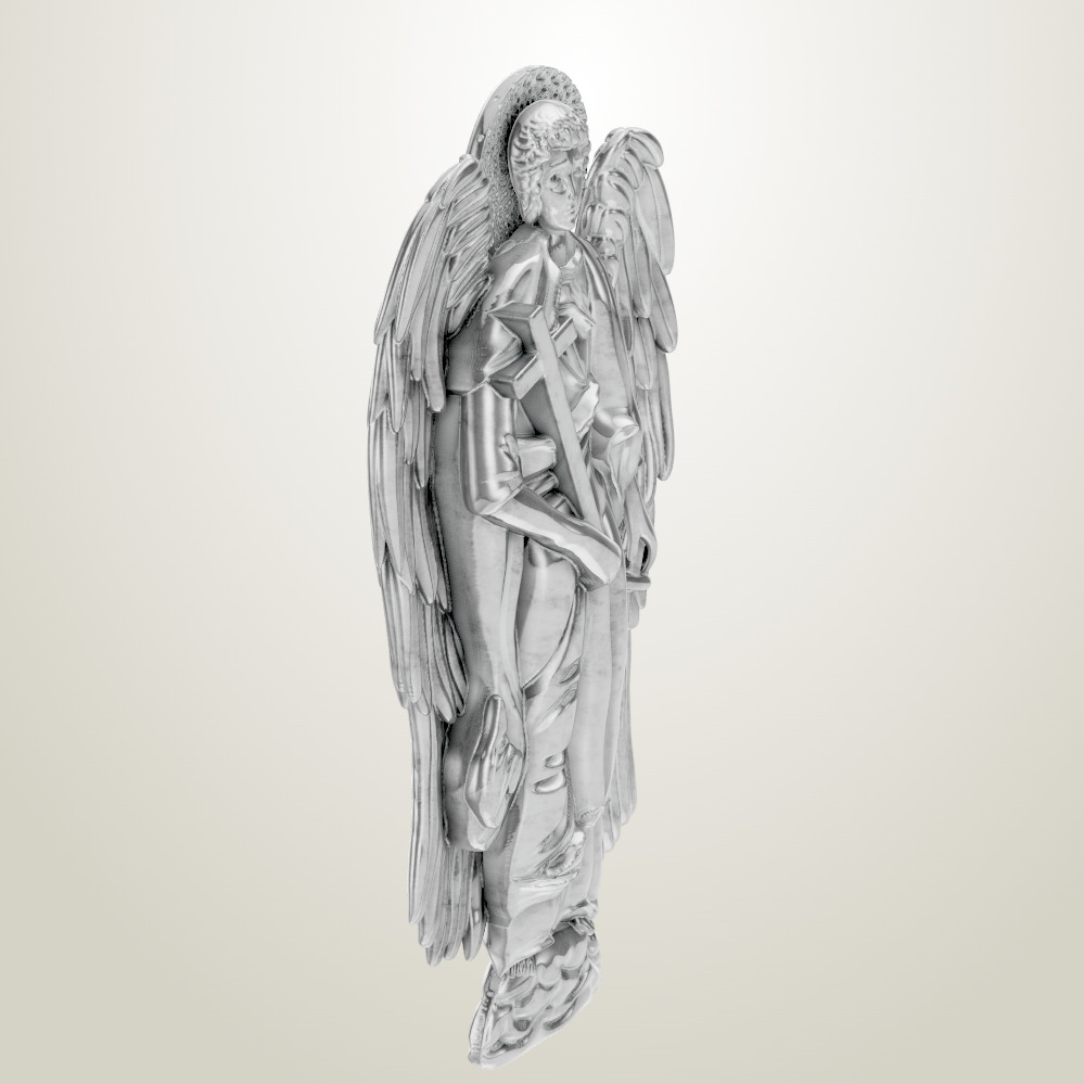 angel pendant 5 3D print model_5