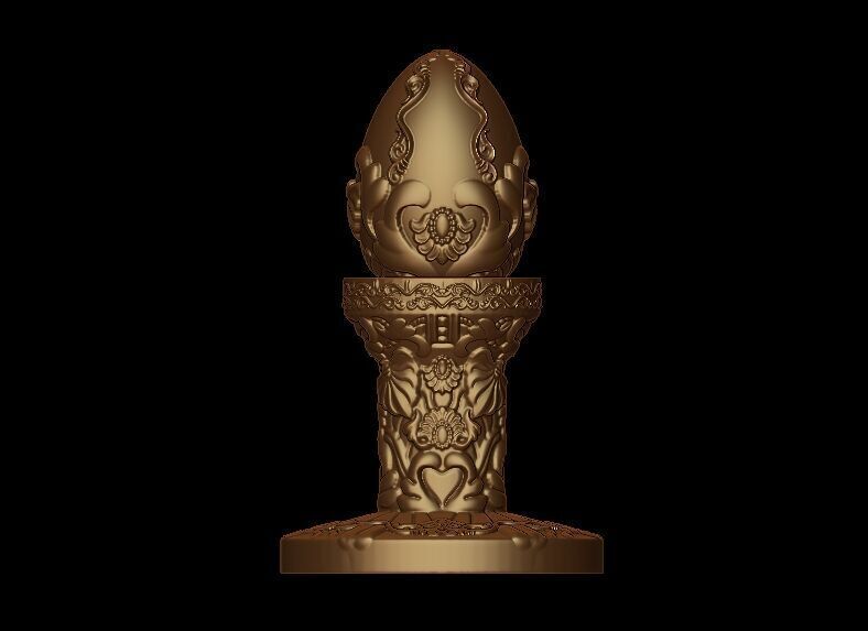 Ornament Egg On ornament stand 3D print model_3