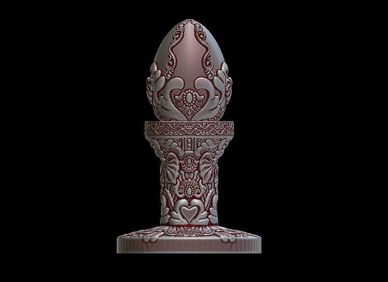 Ornament Egg On ornament stand 3D print model_2