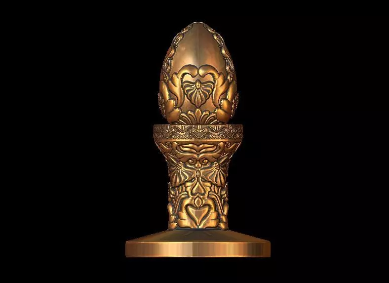 Ornament Egg On ornament stand 3D print model_0