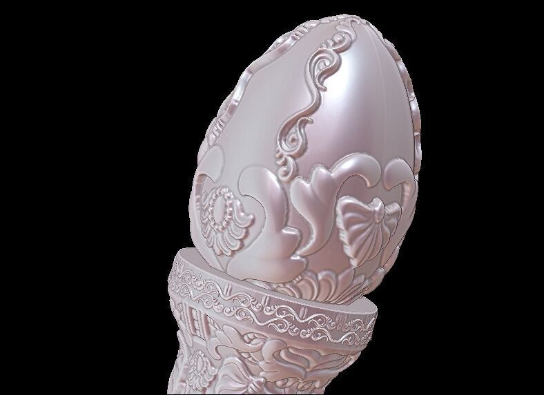 Ornament Egg On ornament stand 3D print model_4