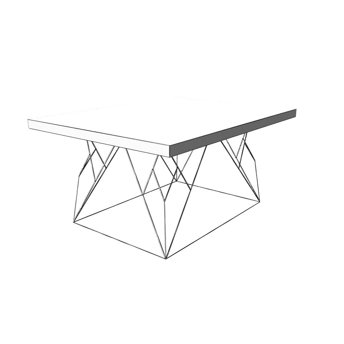 Wire coffee table 3D model_36