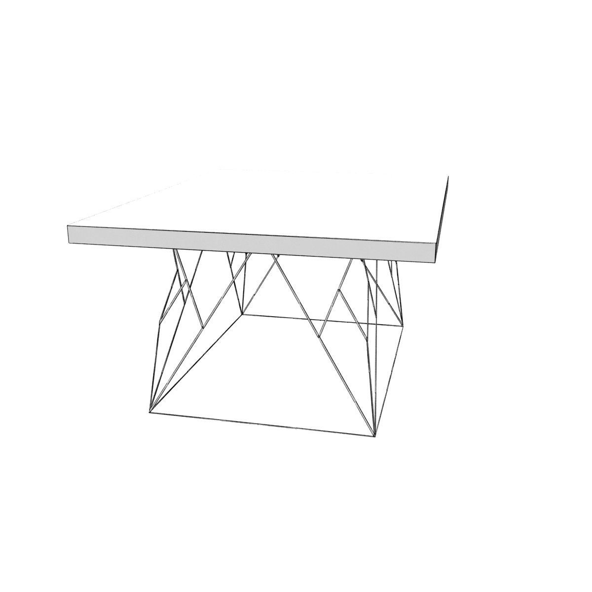 Wire coffee table 3D model_40