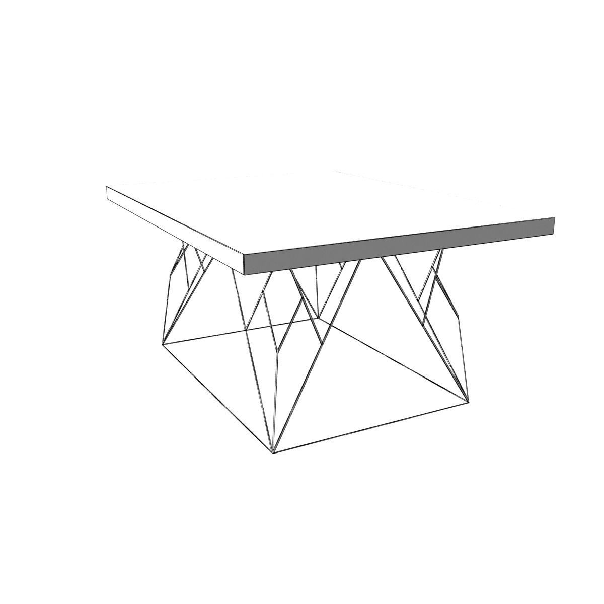 Wire coffee table 3D model_41