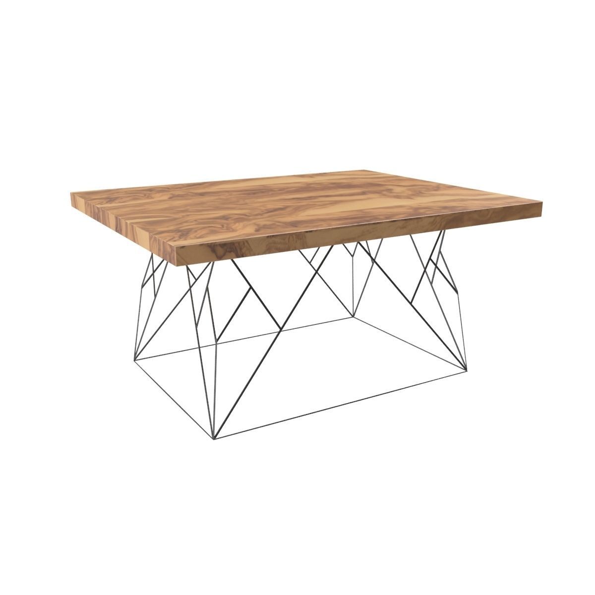 Wire coffee table 3D model_5