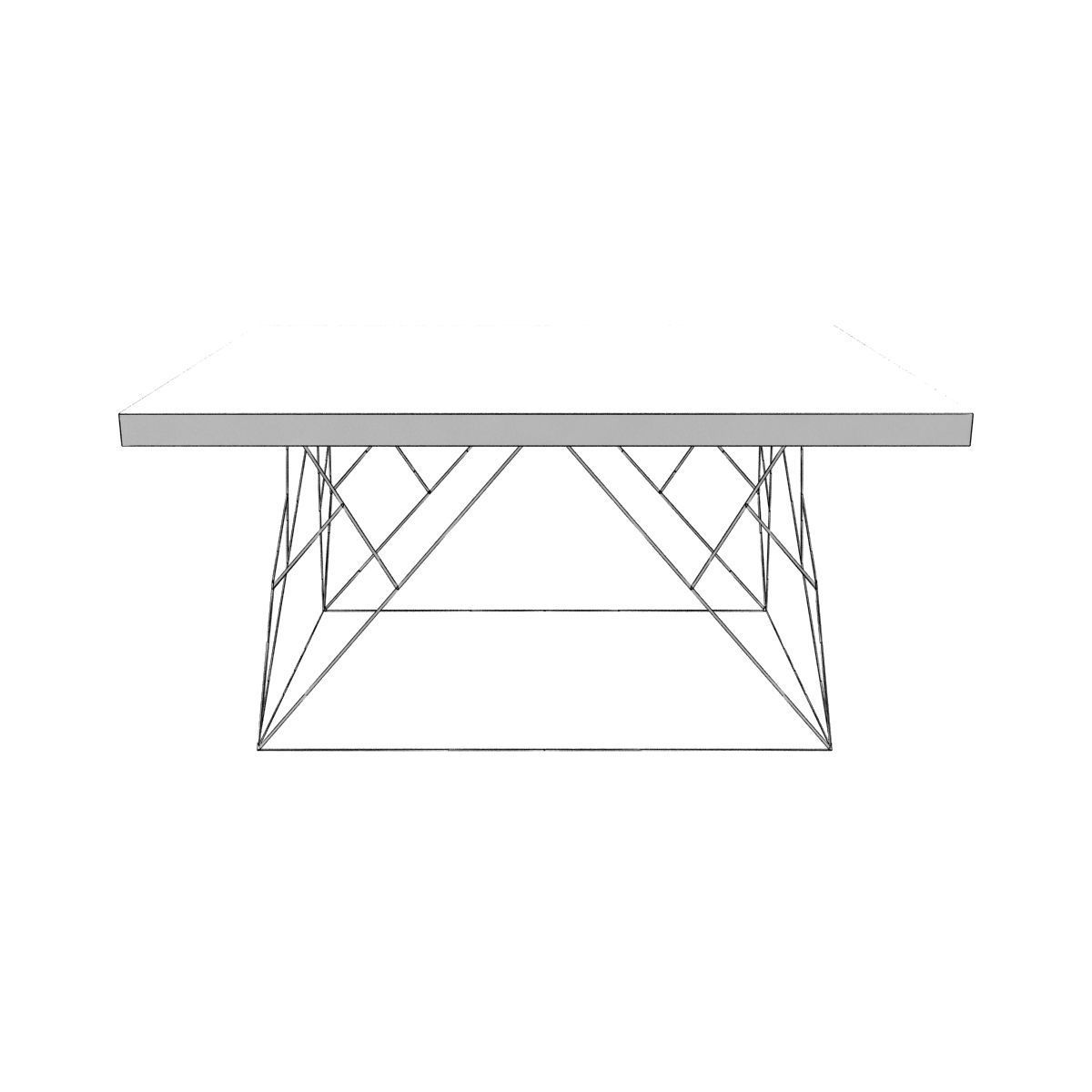 Wire coffee table 3D model_34