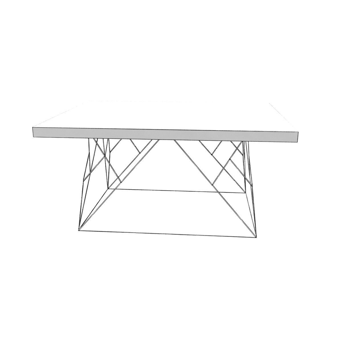 Wire coffee table 3D model_39