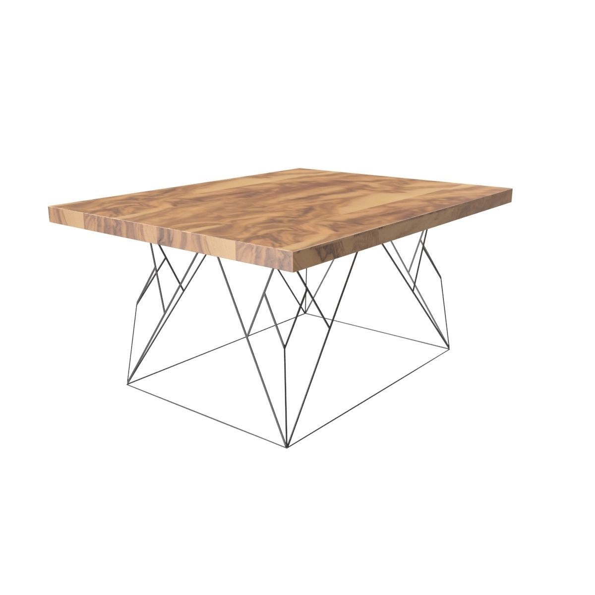 Wire coffee table 3D model_3