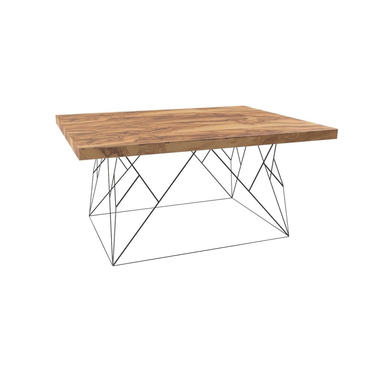 Wire coffee table 3D model_4