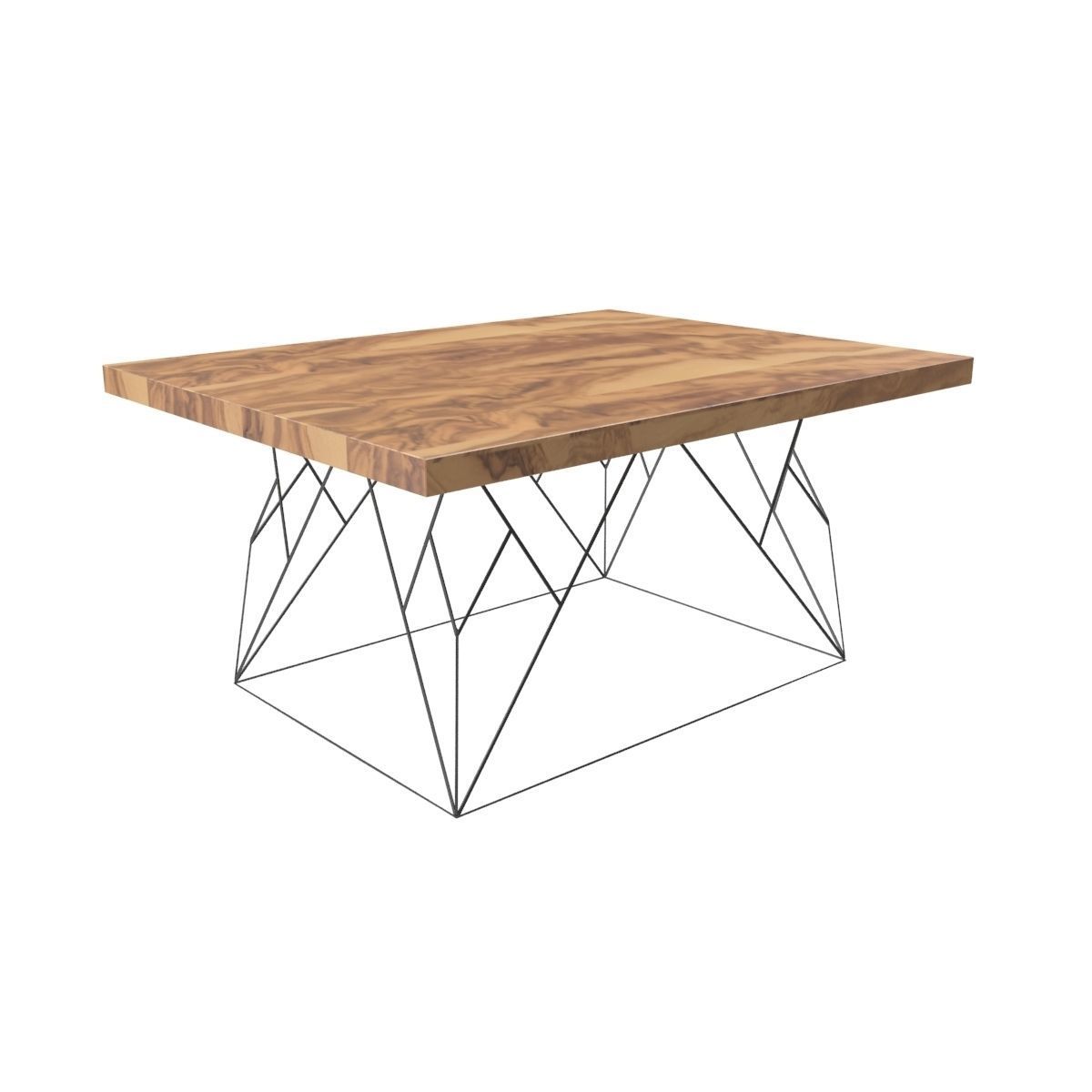 Wire coffee table 3D model_1