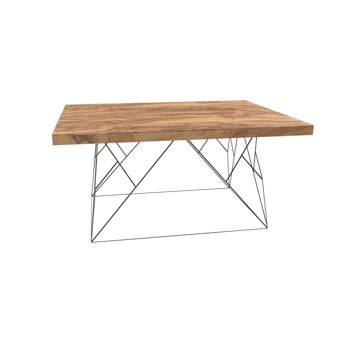 Wire coffee table 3D model_2