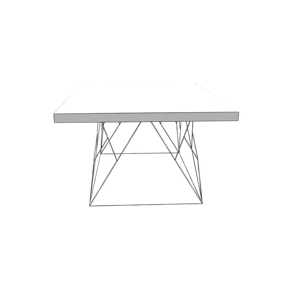 Wire coffee table 3D model_37