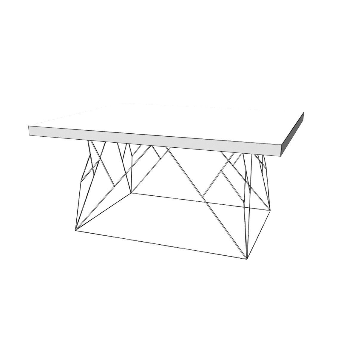 Wire coffee table 3D model_42