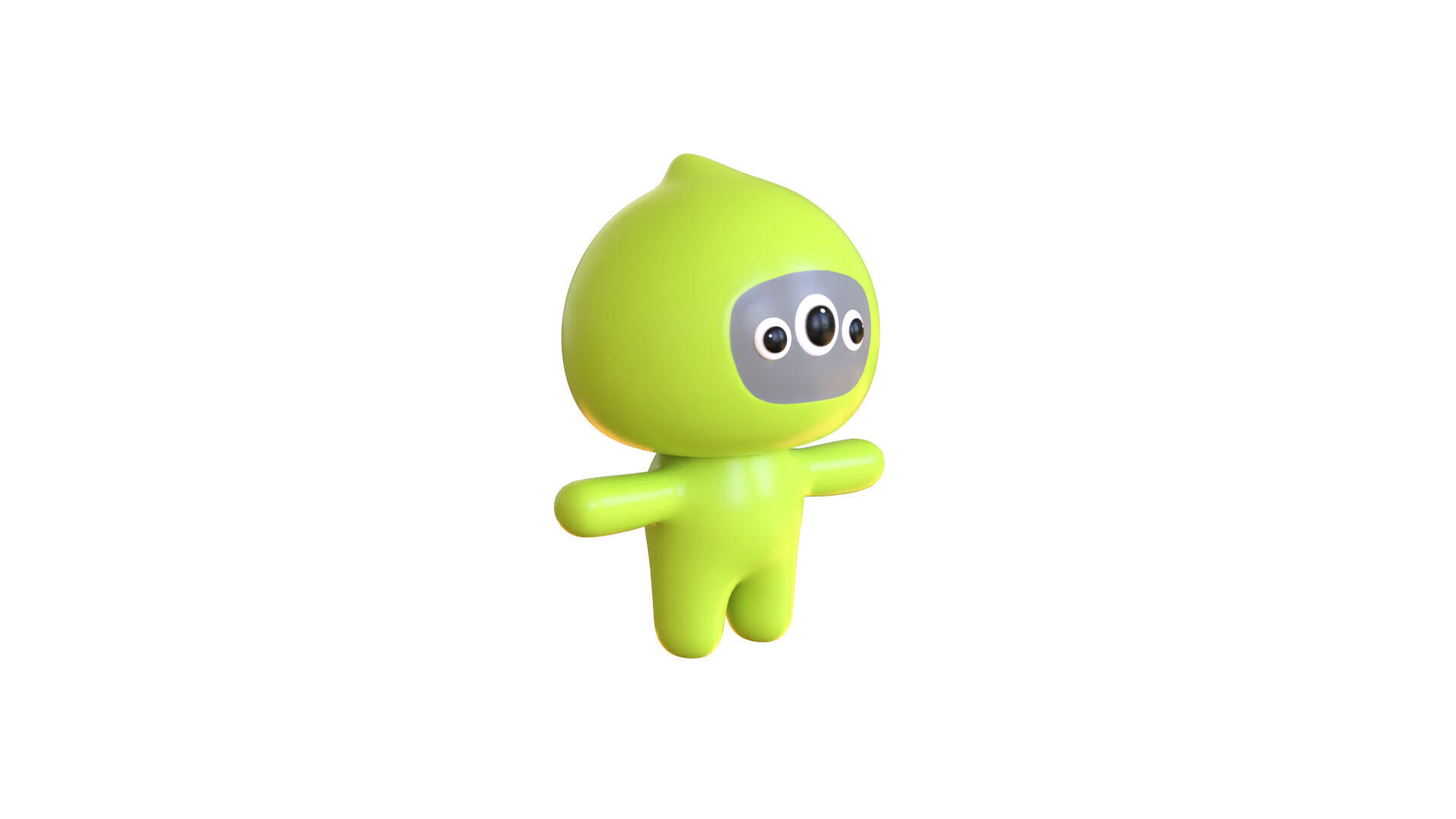 Low-Poly Character0011 Monster Mascot Animated Low-poly 3D model_19