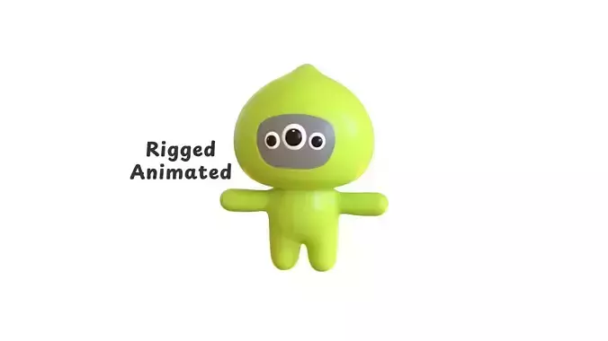 Low-Poly Character0011 Monster Mascot Animated Low-poly 3D model