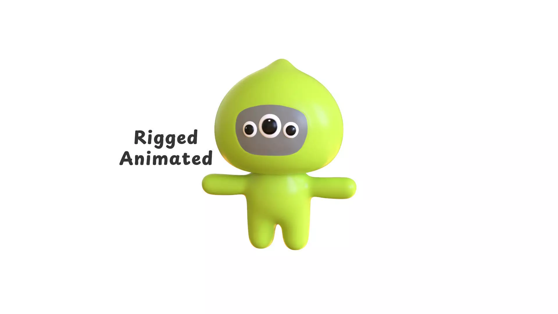 Low-Poly Character0011 Monster Mascot Animated Low-poly 3D model_0