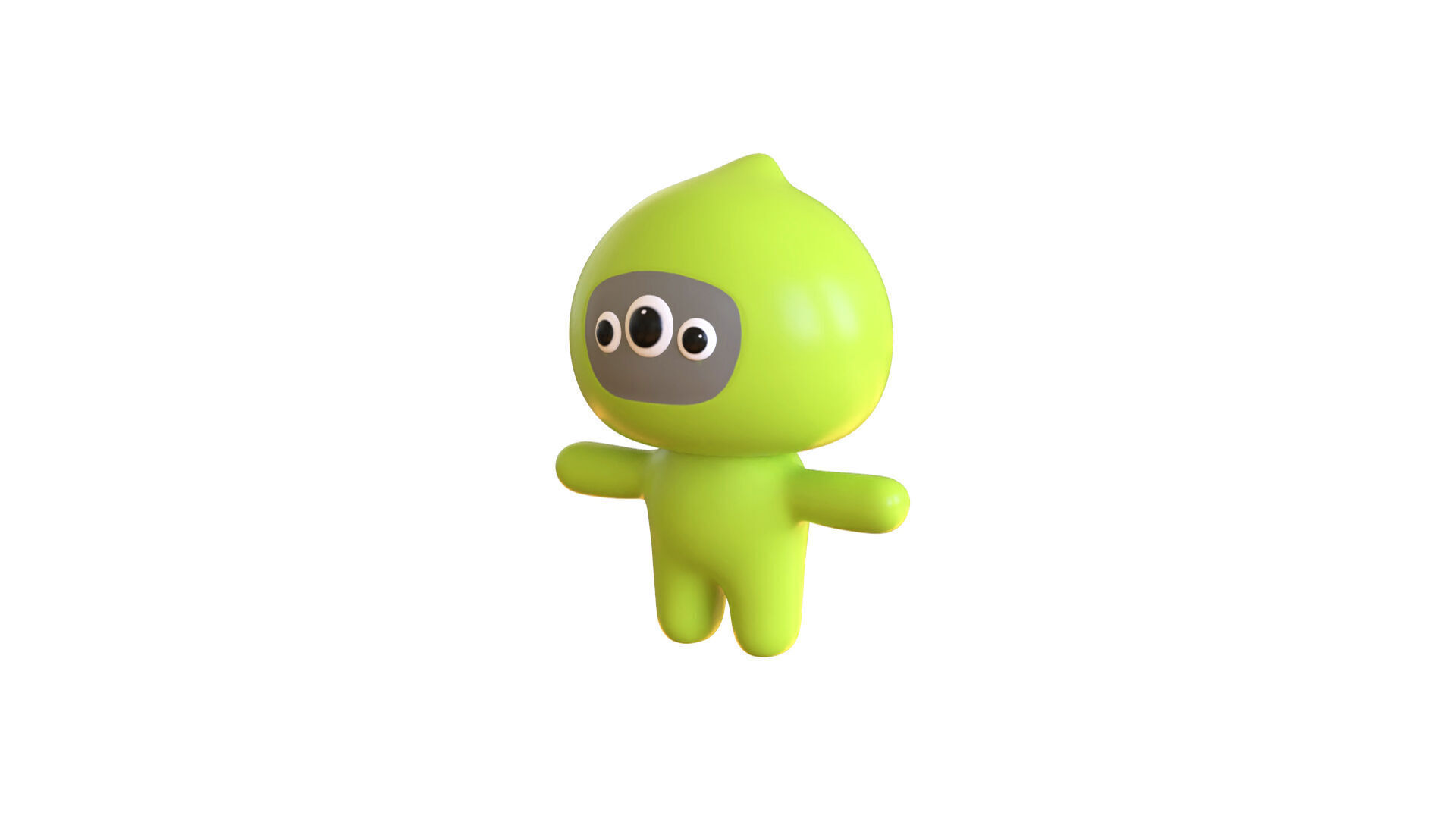 Low-Poly Character0011 Monster Mascot Animated Low-poly 3D model_5