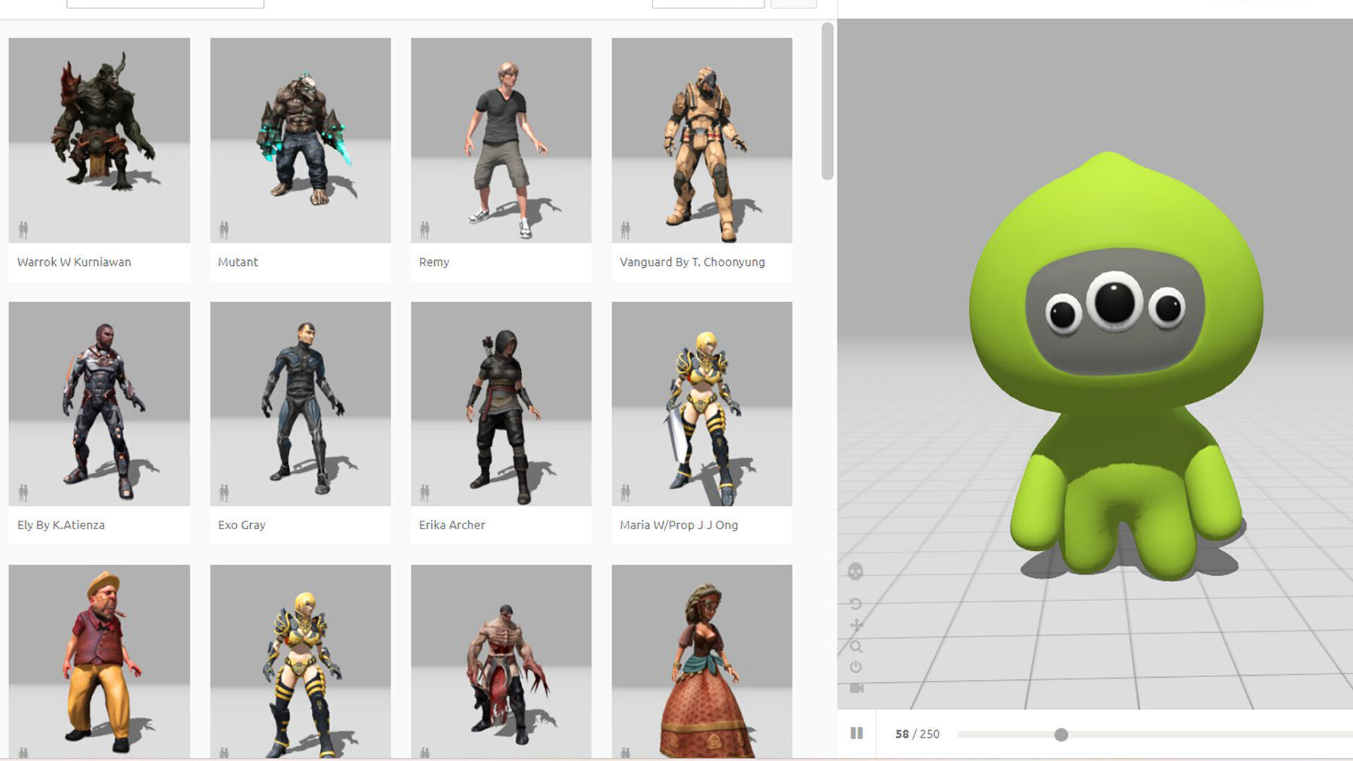 Low-Poly Character0011 Monster Mascot Animated Low-poly 3D model_2