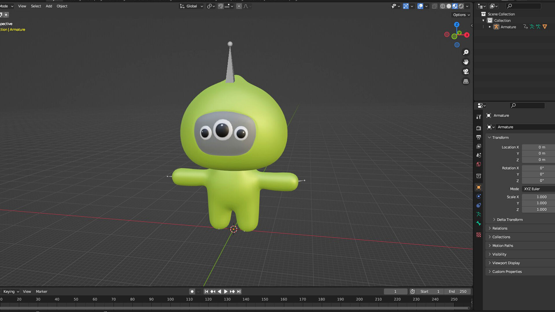 Low-Poly Character0011 Monster Mascot Animated Low-poly 3D model_4