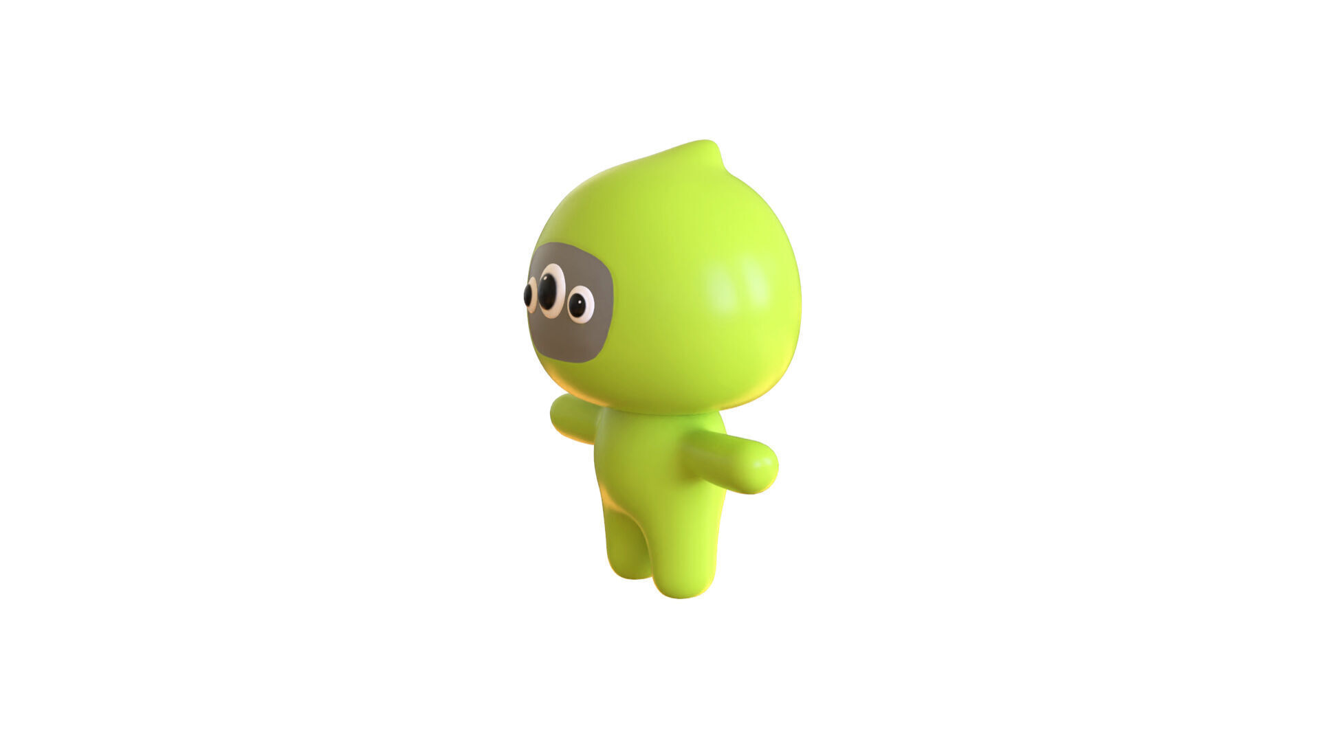 Low-Poly Character0011 Monster Mascot Animated Low-poly 3D model_6
