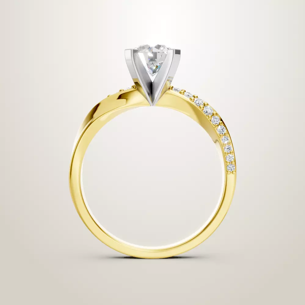 Engagement Wedding Ring 122 3D print model_2