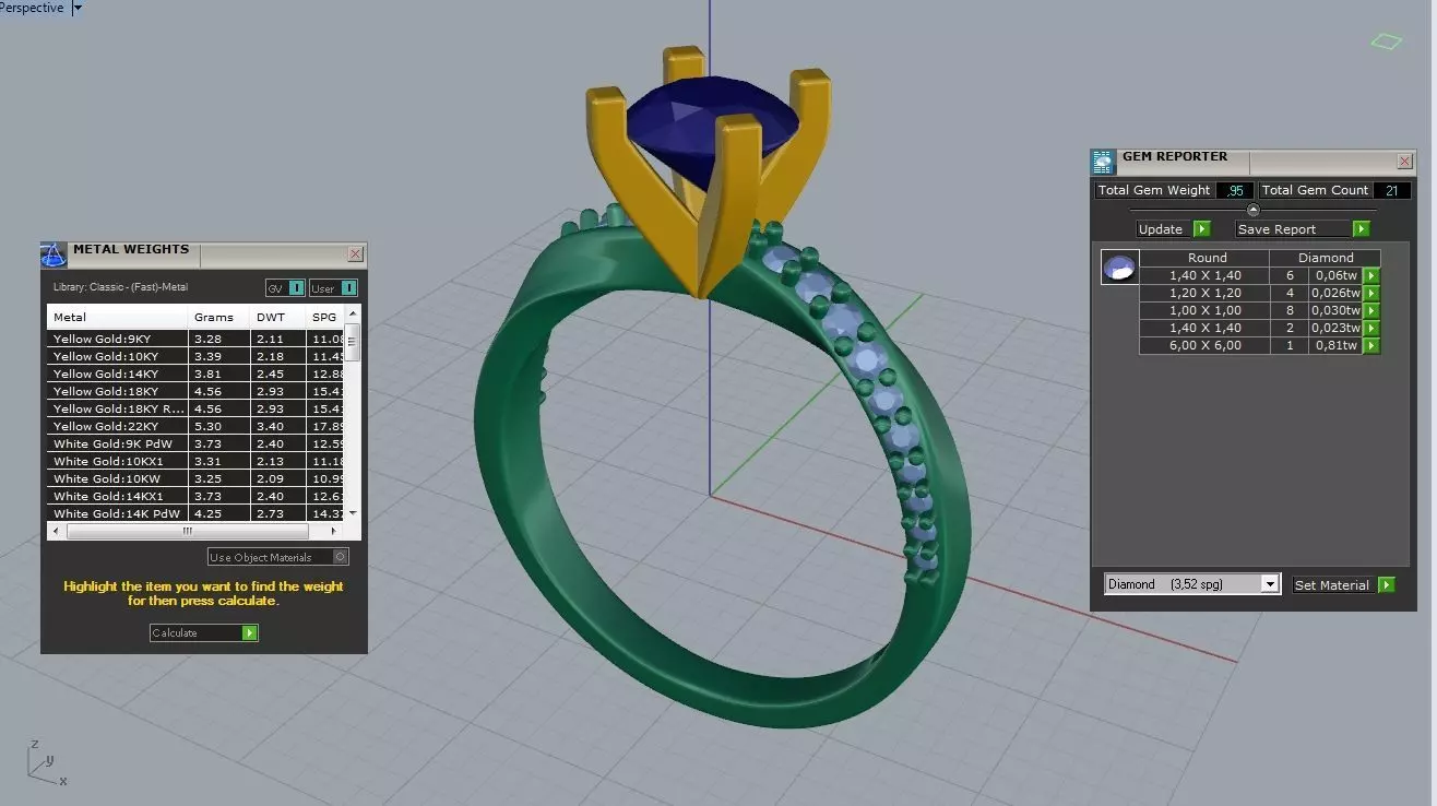 Engagement Wedding Ring 122 3D print model_6