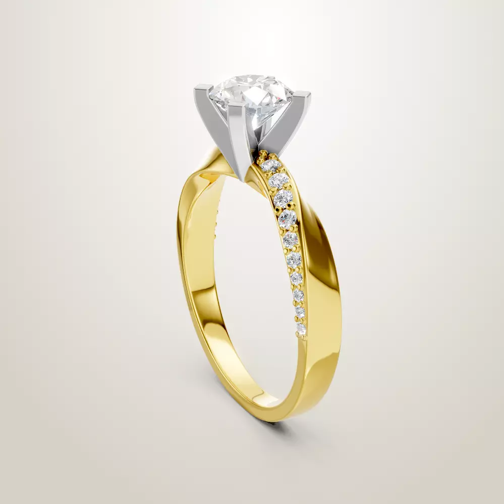 Engagement Wedding Ring 122 3D print model_0
