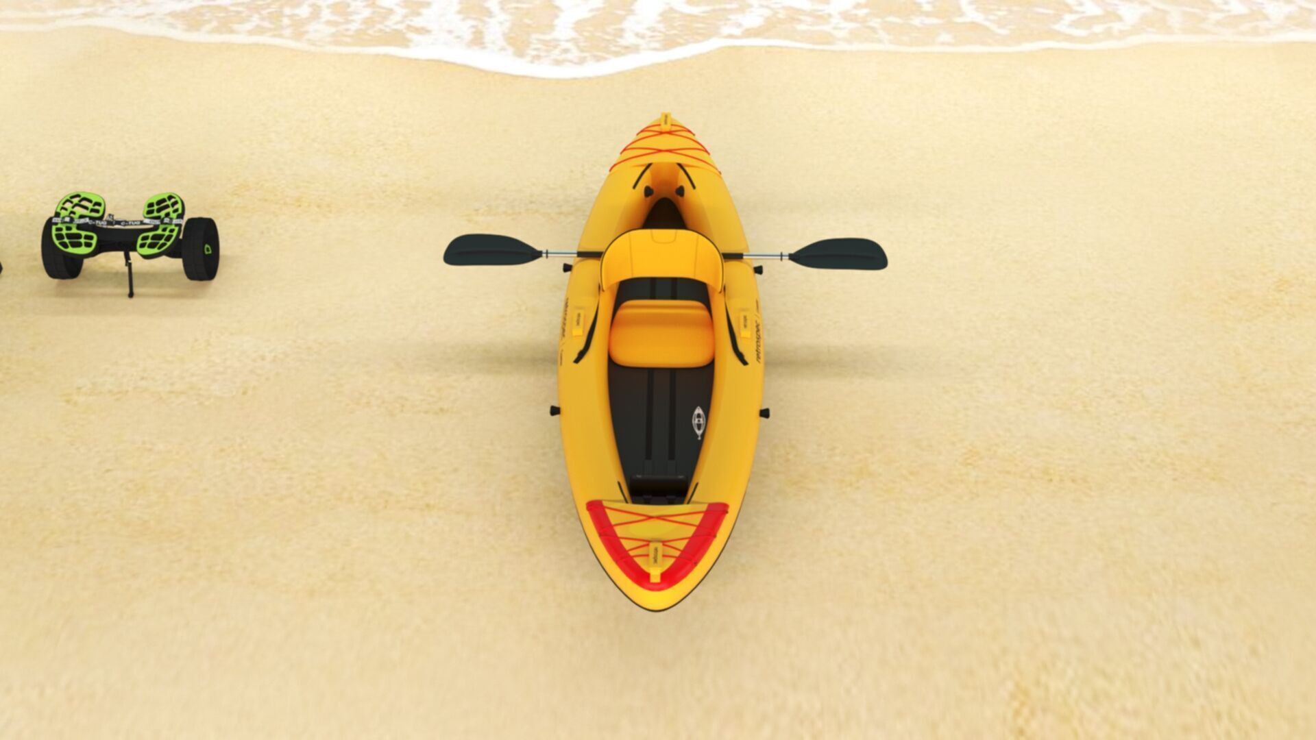 Retrospec Coaster Single  Tandem Inflatable Kayak Low-poly 3D model_6