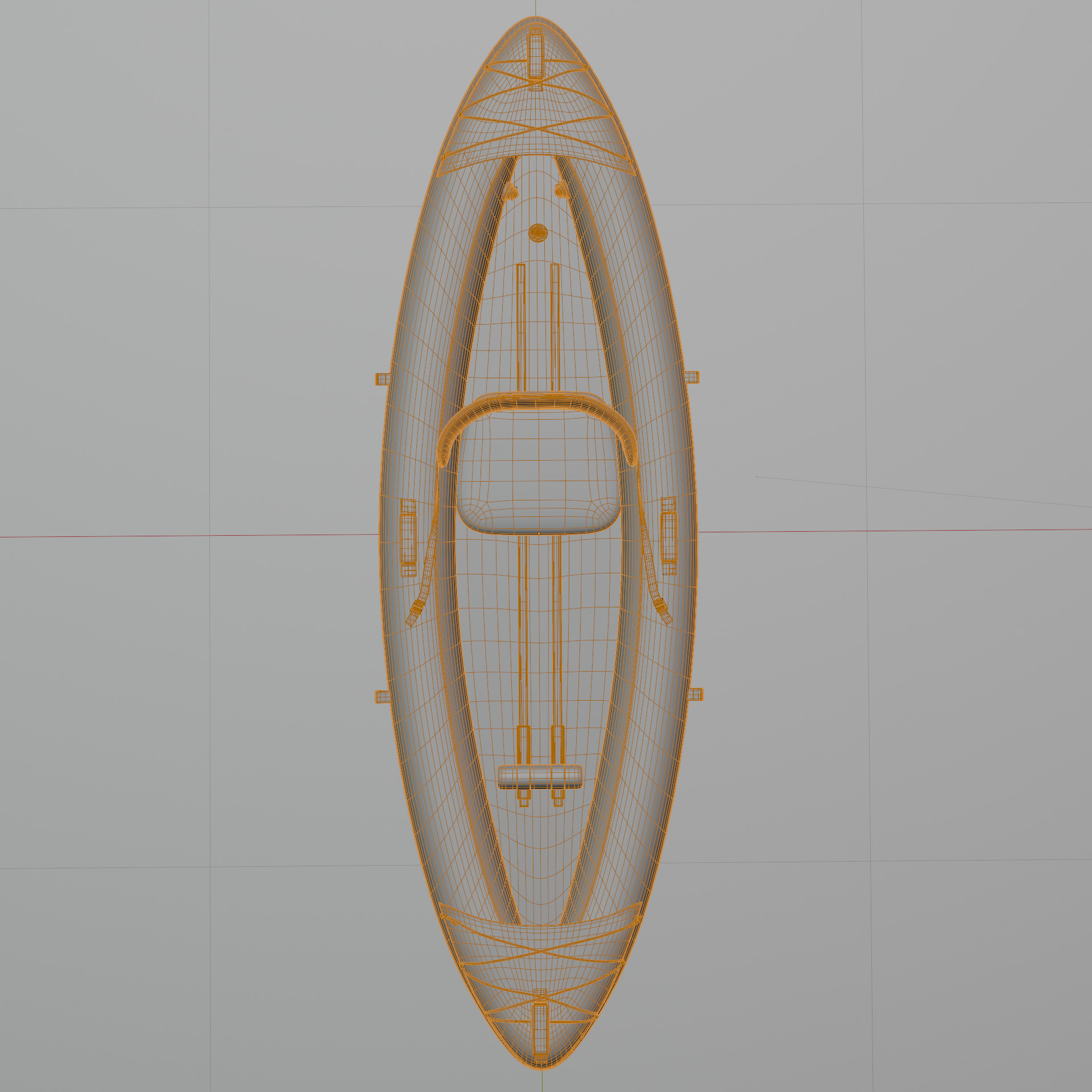 Retrospec Coaster Single  Tandem Inflatable Kayak Low-poly 3D model_23