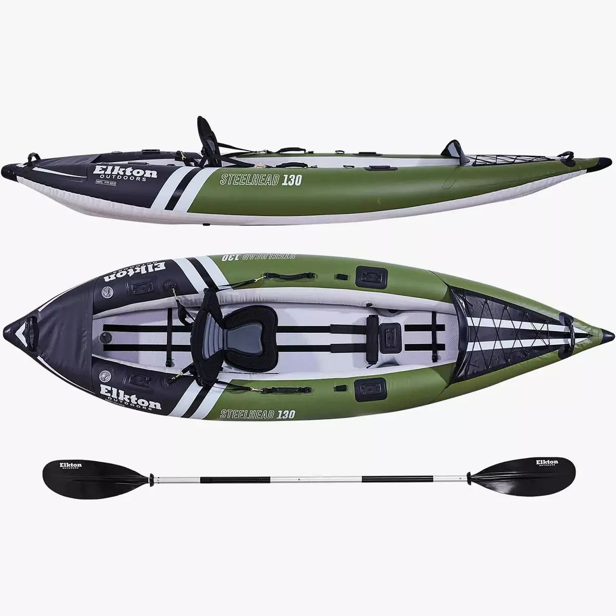 Elkton Outdoors Steelhead Inflatable Fishing Kayak Low-poly 3D model