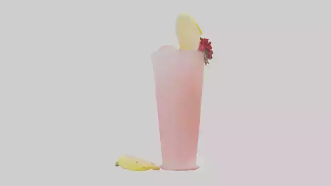 Rose lemonade model Low-poly 3D model