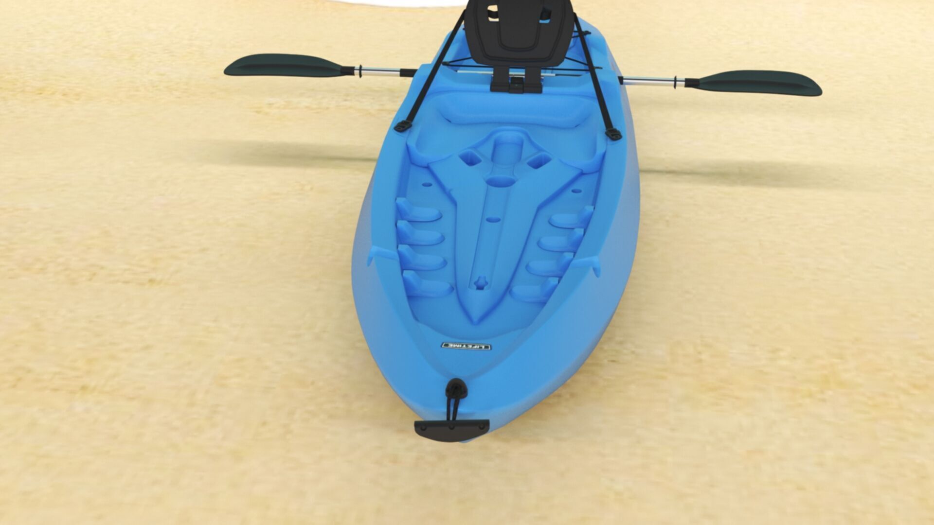 Lifetime Lotus Sit-On-Top Kayak with Paddle Low-poly 3D model_16