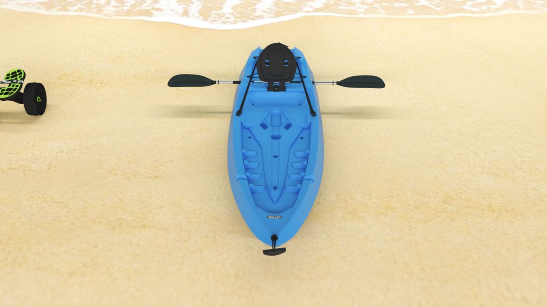 Lifetime Lotus Sit-On-Top Kayak with Paddle Low-poly 3D model_10