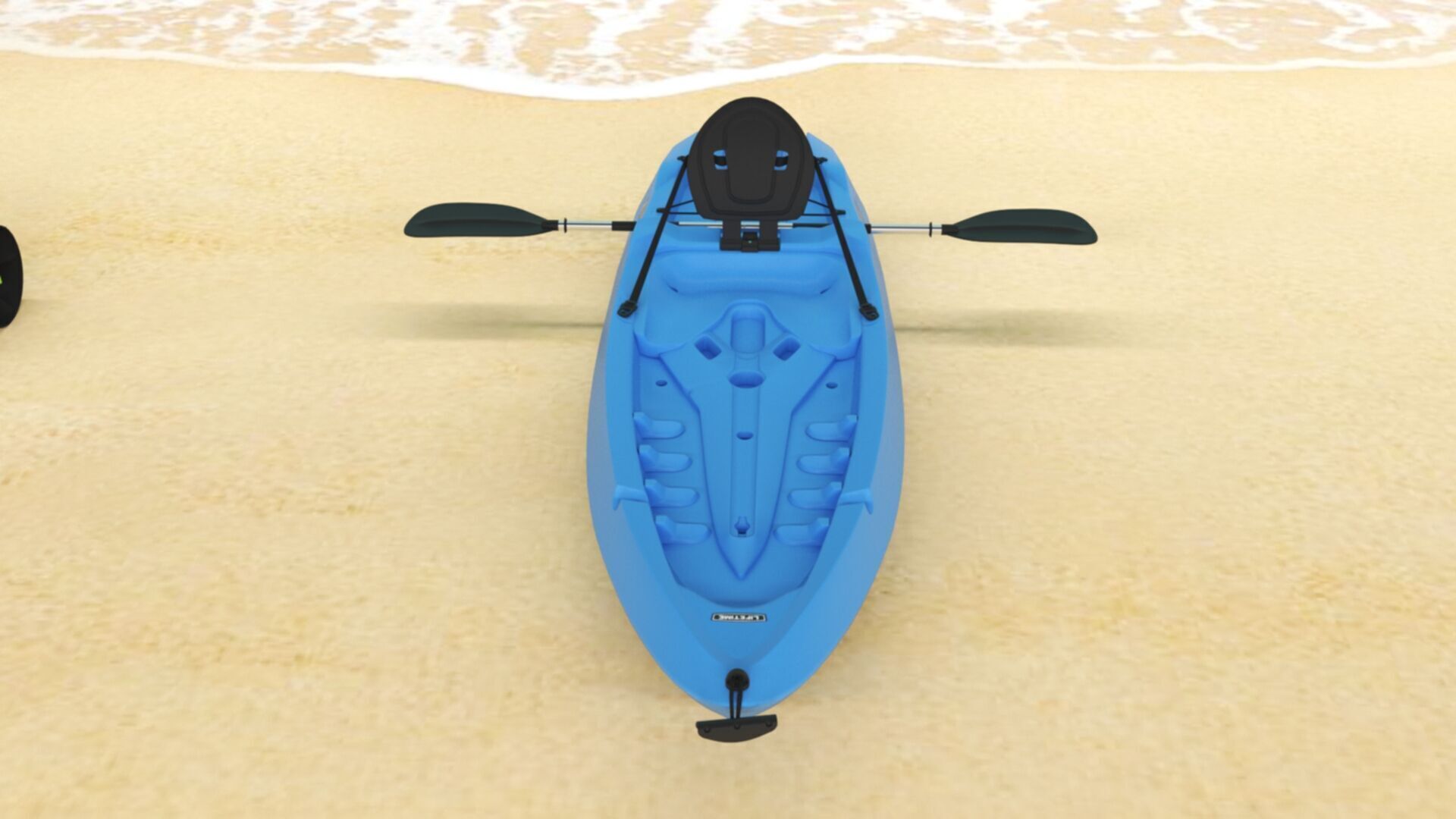Lifetime Lotus Sit-On-Top Kayak with Paddle Low-poly 3D model_12