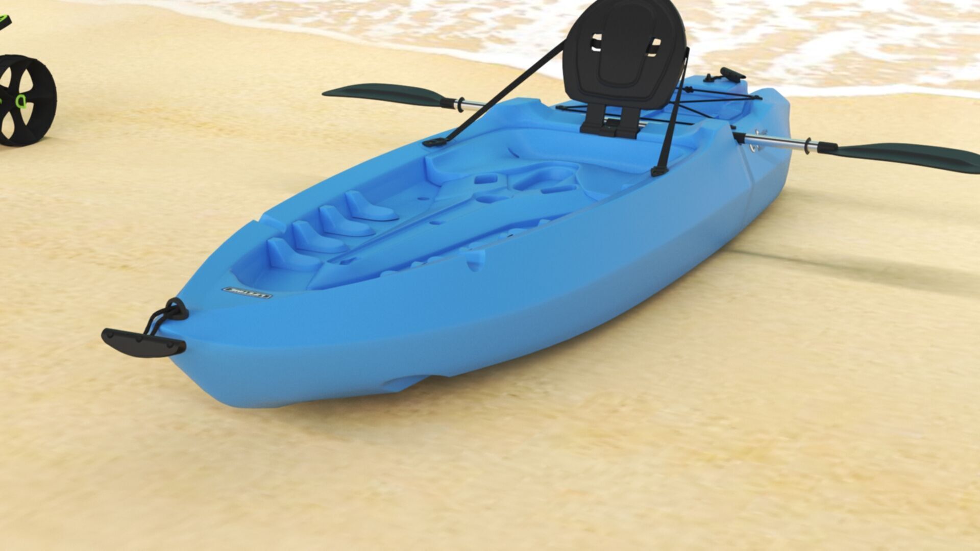 Lifetime Lotus Sit-On-Top Kayak with Paddle Low-poly 3D model_19