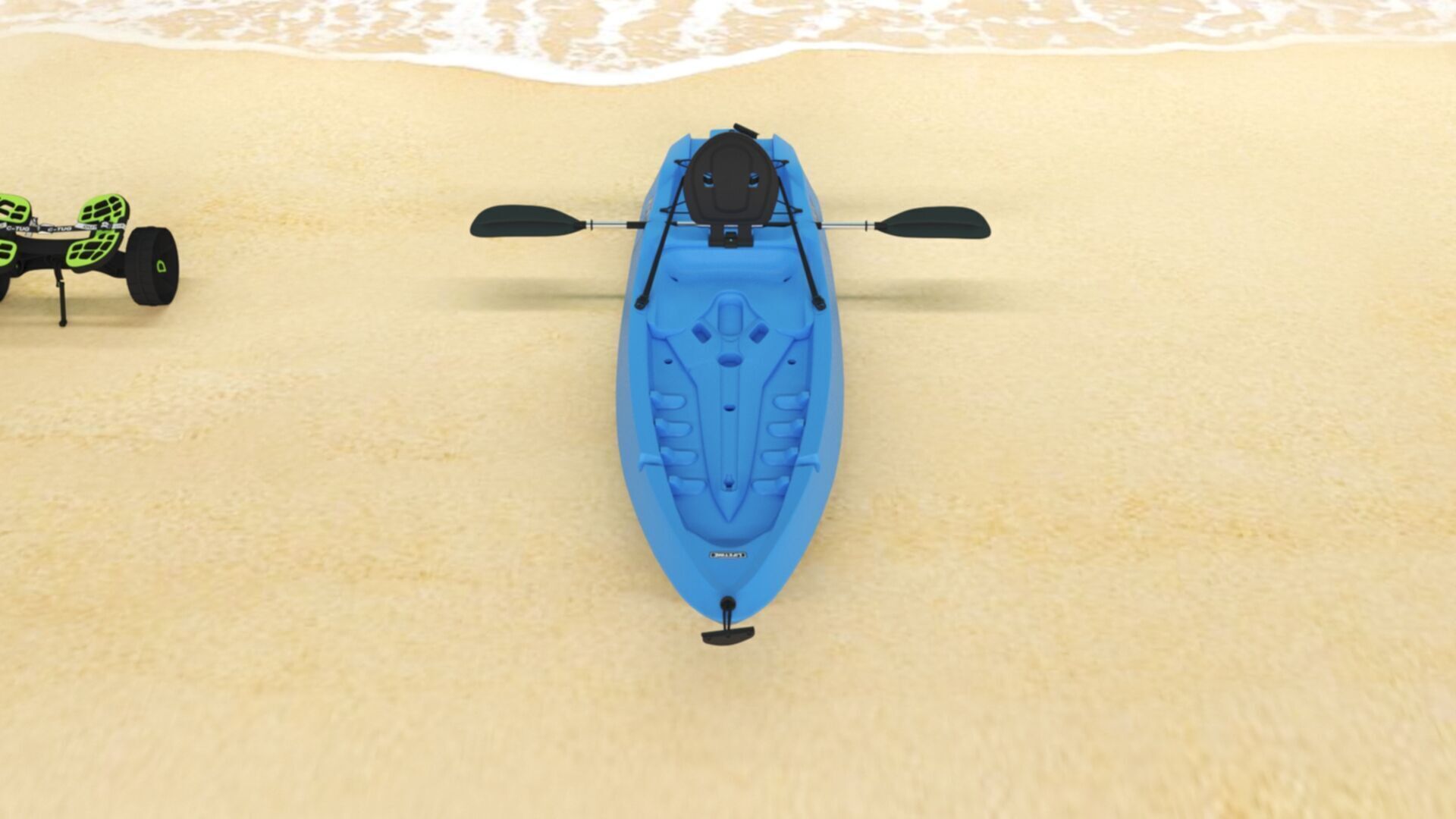 Lifetime Lotus Sit-On-Top Kayak with Paddle Low-poly 3D model_9