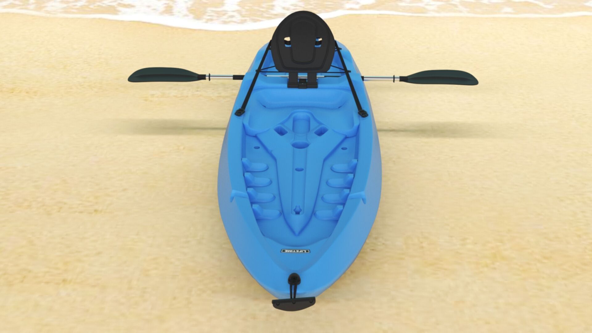 Lifetime Lotus Sit-On-Top Kayak with Paddle Low-poly 3D model_15