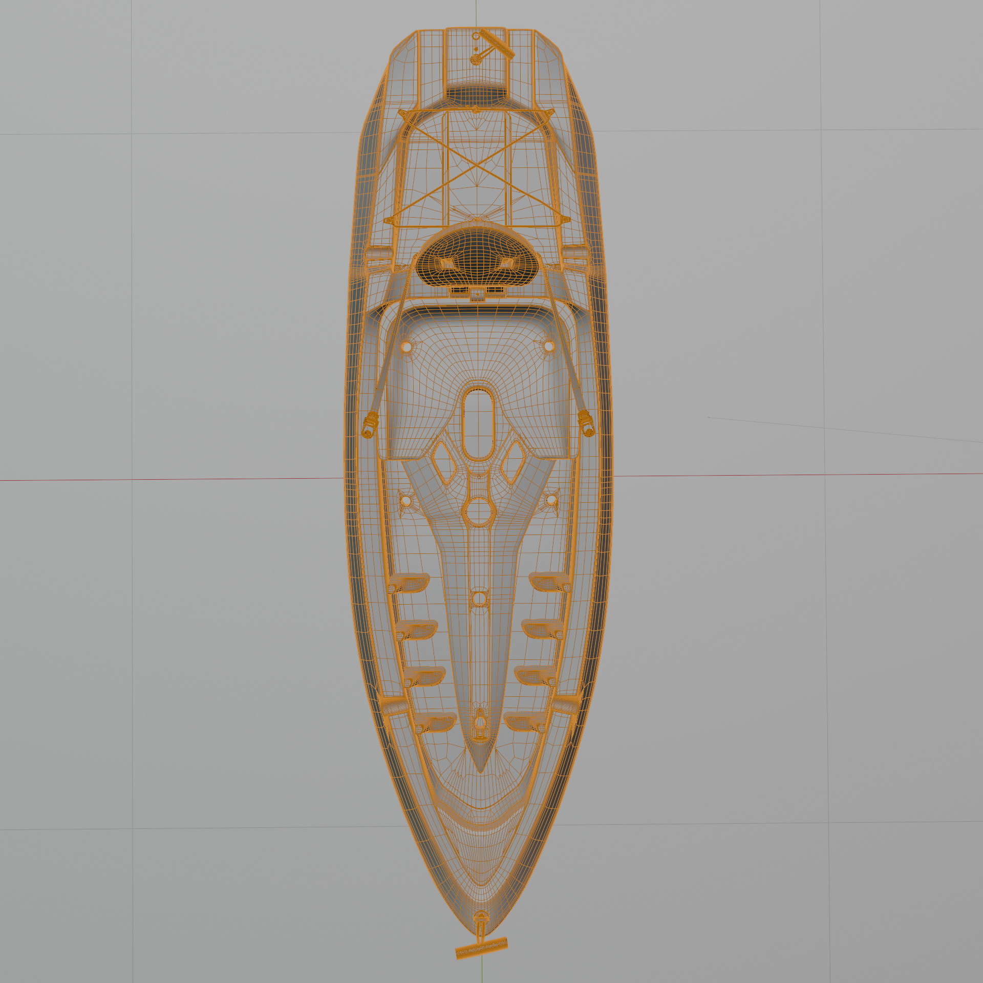 Lifetime Lotus Sit-On-Top Kayak with Paddle Low-poly 3D model_22