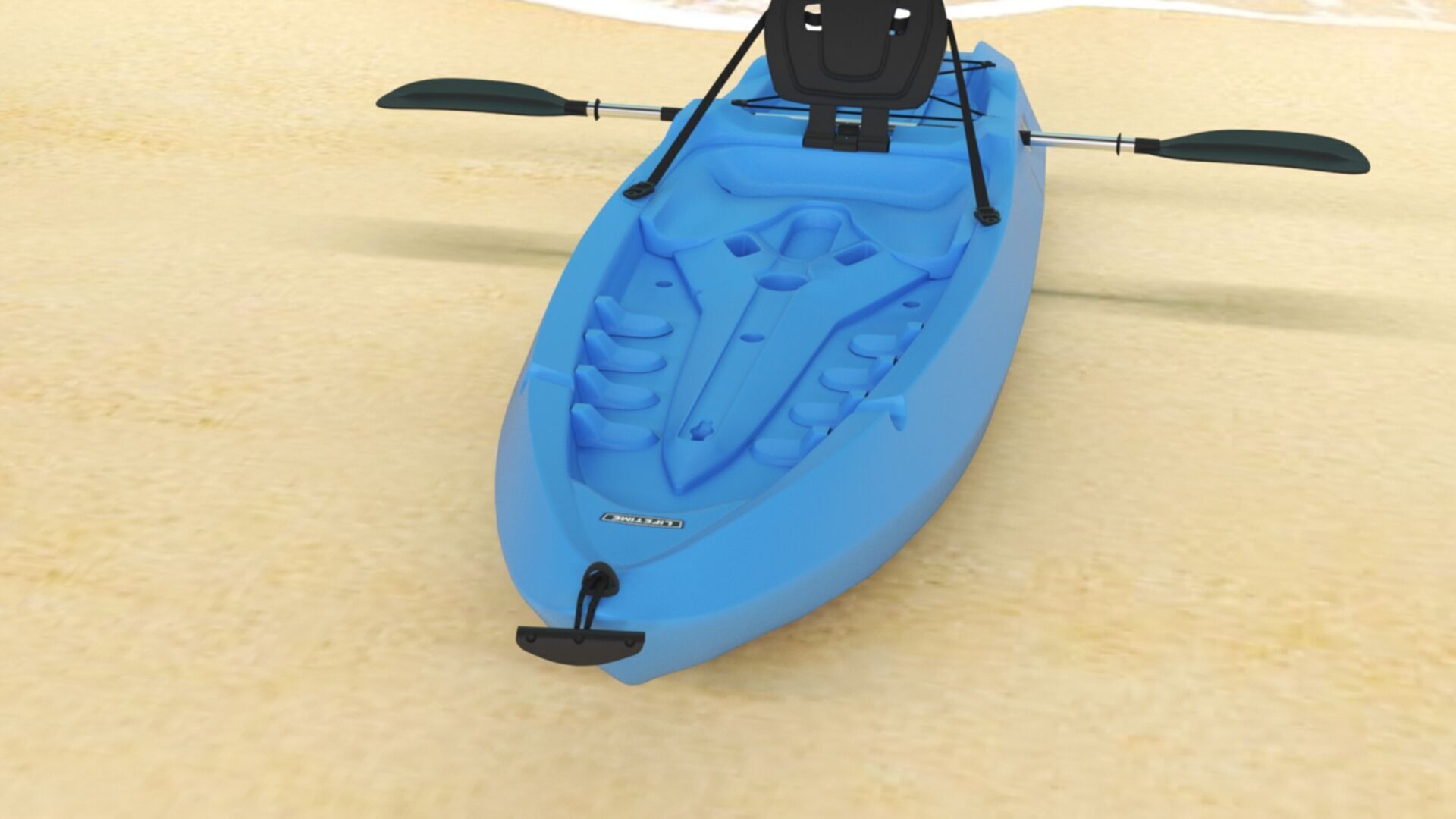 Lifetime Lotus Sit-On-Top Kayak with Paddle Low-poly 3D model_17