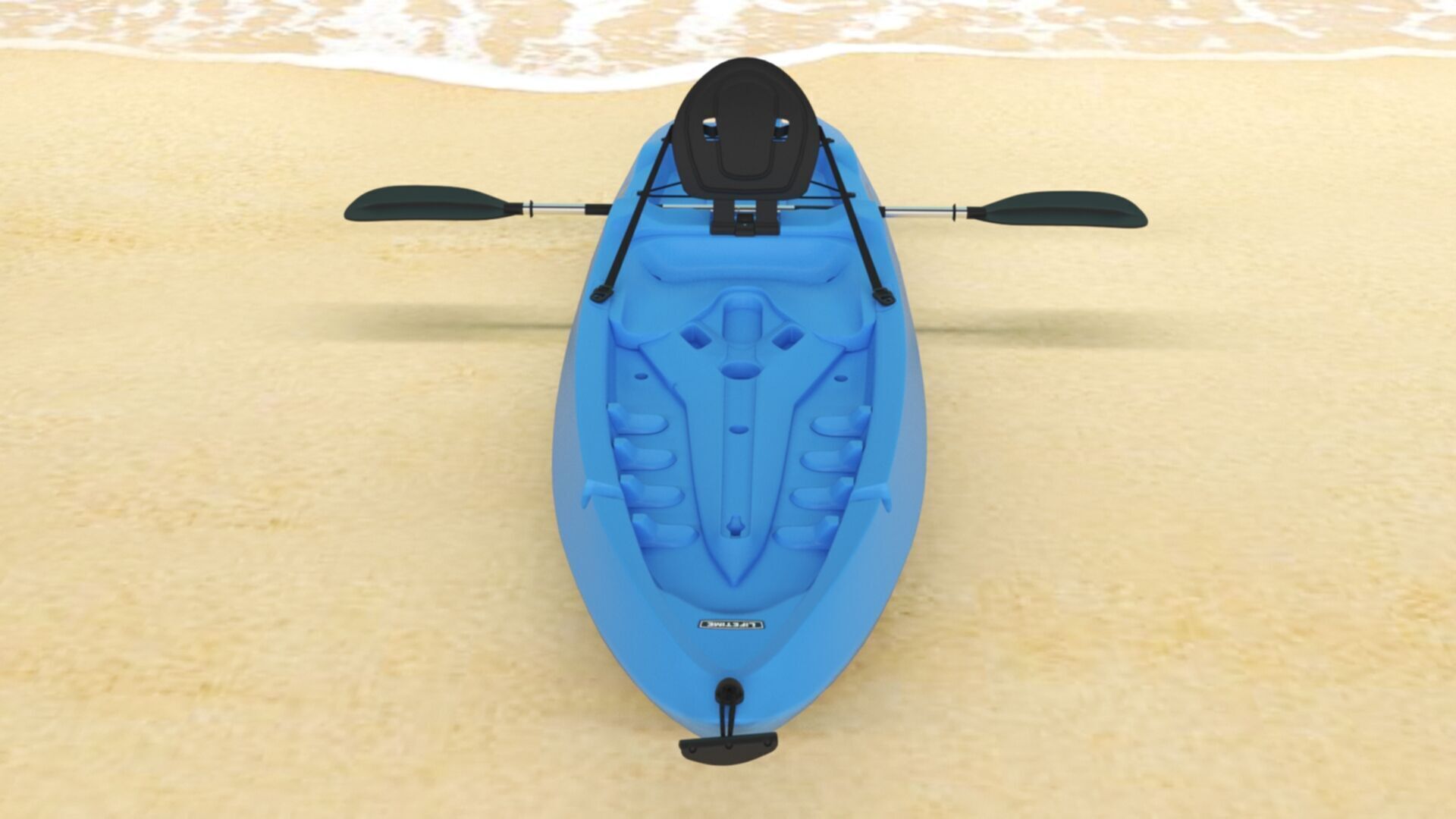 Lifetime Lotus Sit-On-Top Kayak with Paddle Low-poly 3D model_14