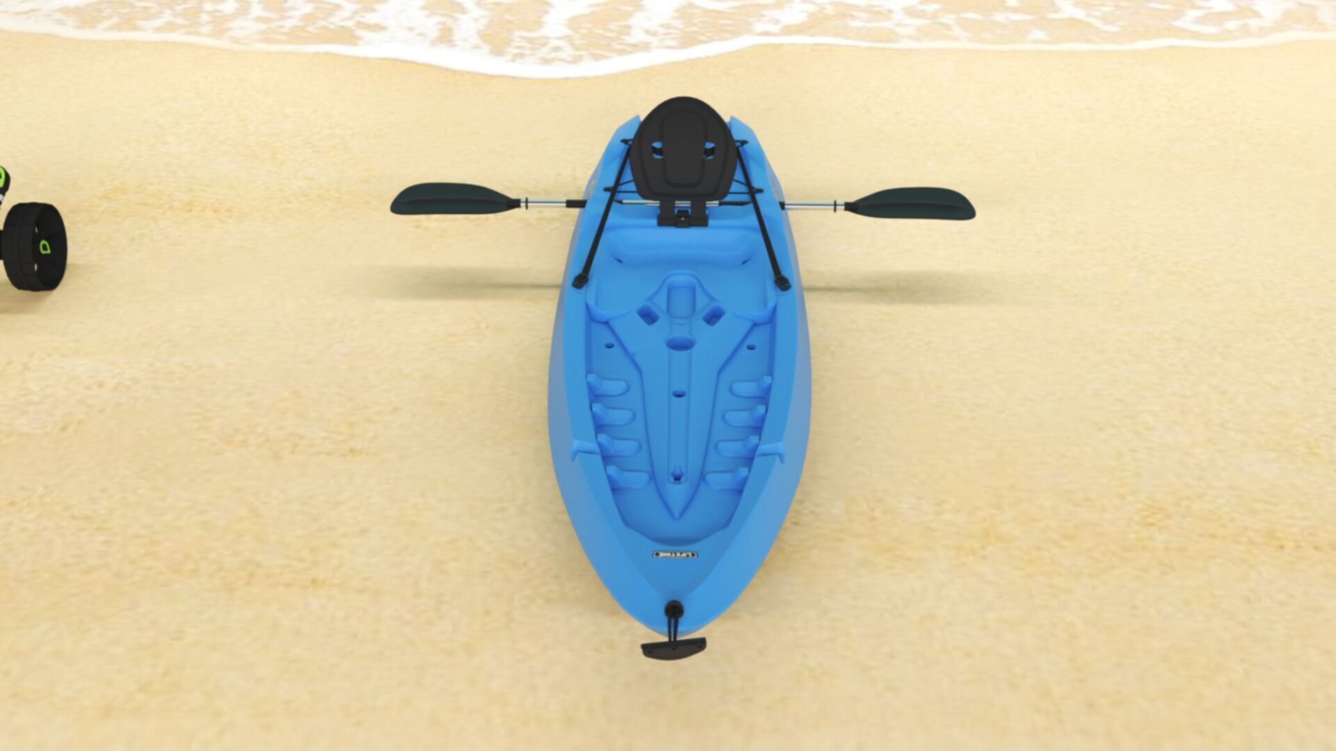Lifetime Lotus Sit-On-Top Kayak with Paddle Low-poly 3D model_11