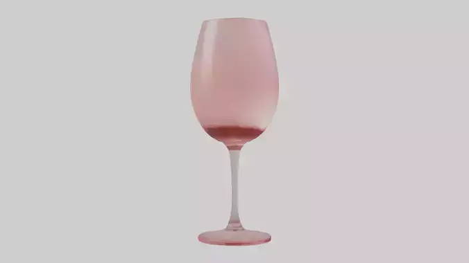 Rose wine model Low-poly 3D model
