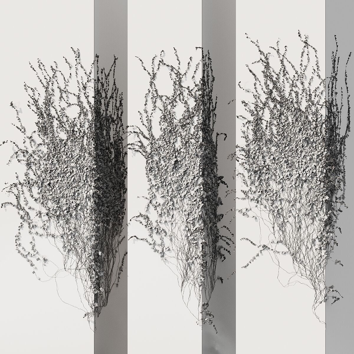 Ivy for corner wall facade - 3 models 3D model_3