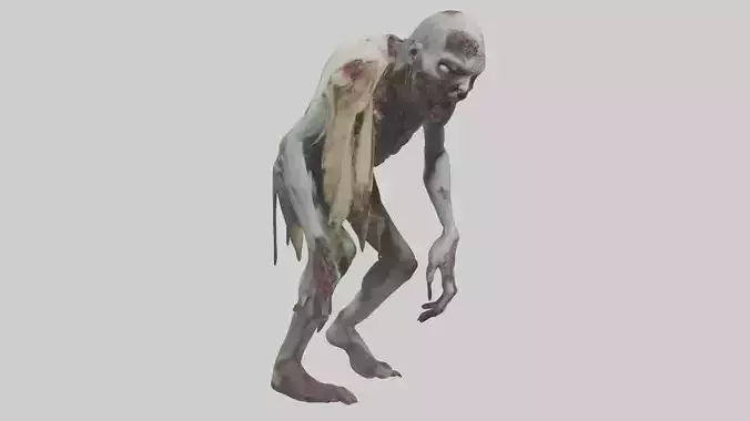 Rotting Zombie model 2 Low-poly 3D model