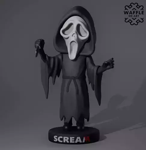 Chibi Ghostface Scream Halloween 3D print model
