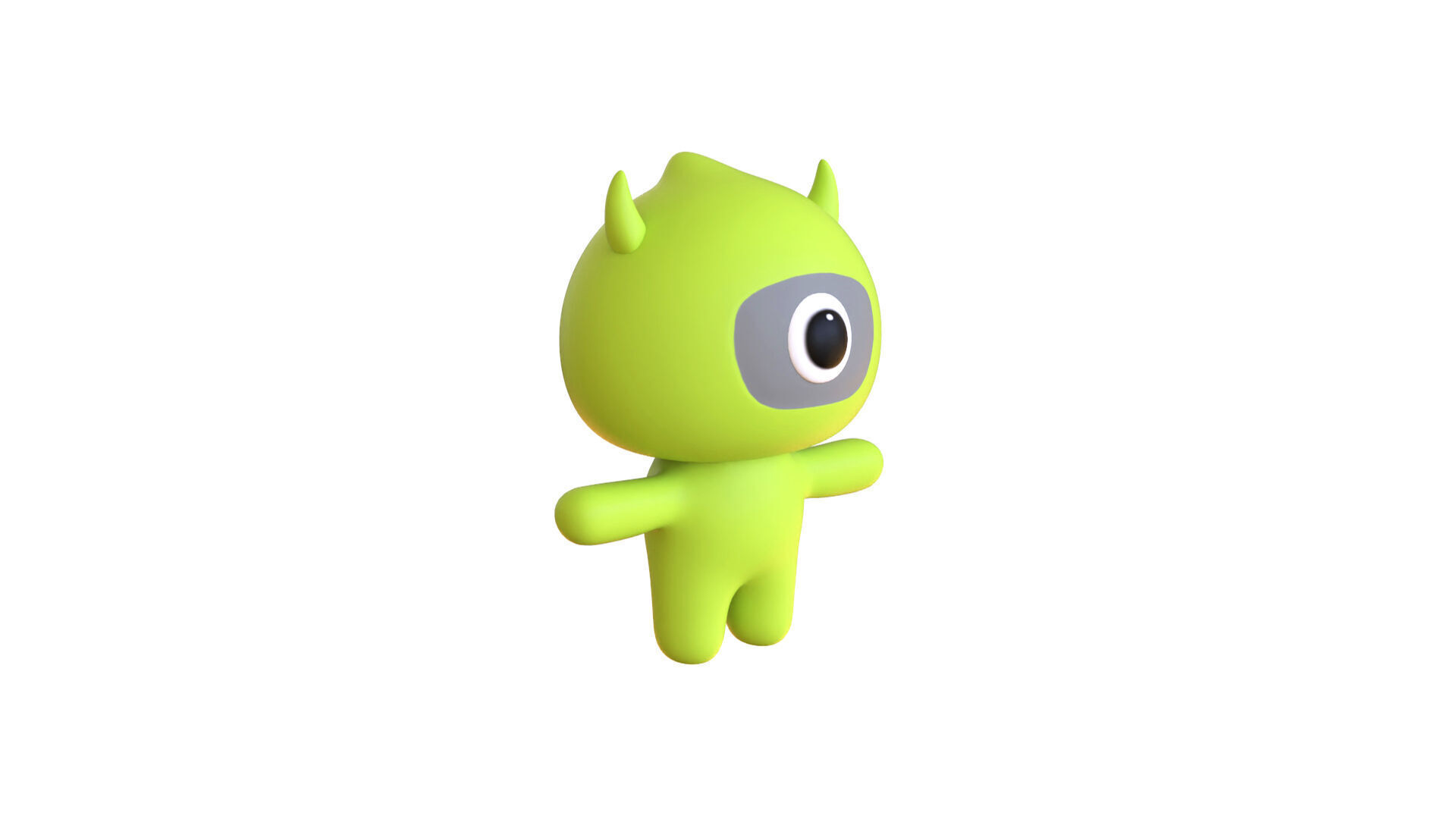 Low-Poly Character0012 Monster Mascot Animated Low-poly 3D model_19