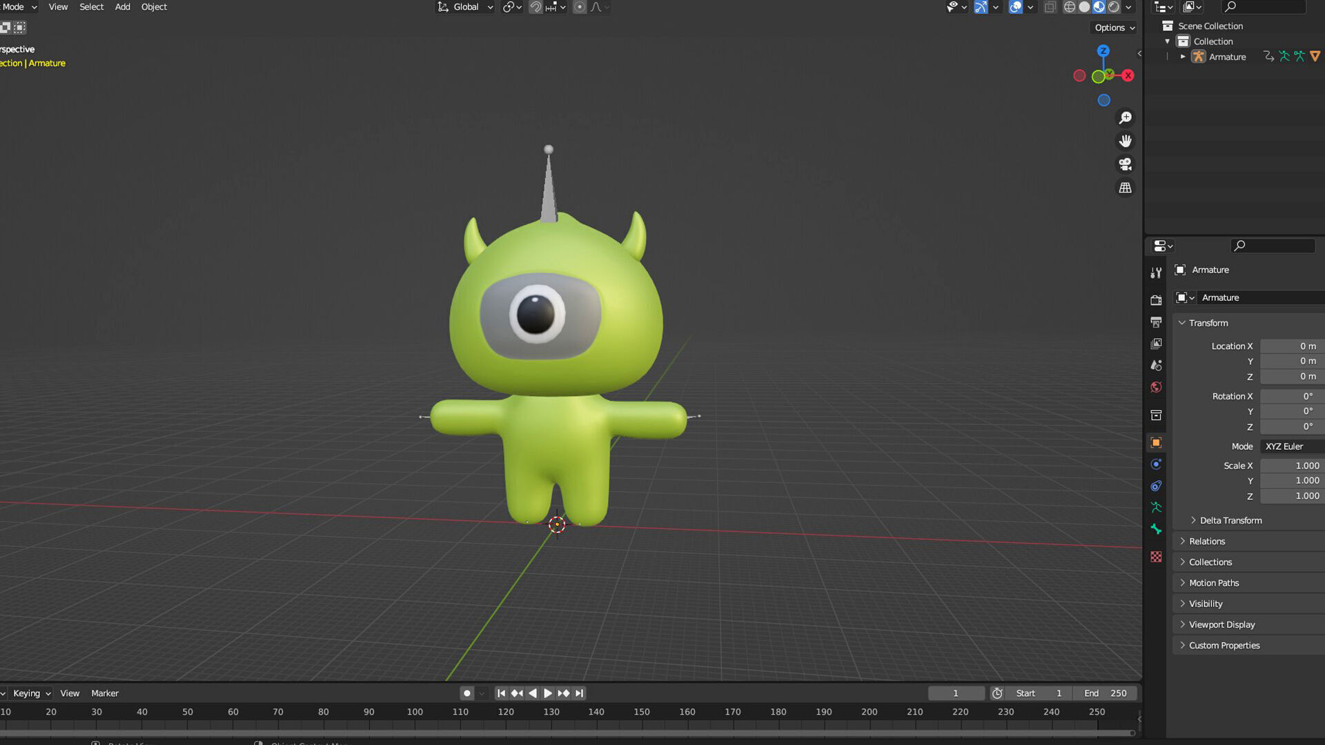 Low-Poly Character0012 Monster Mascot Animated Low-poly 3D model_4