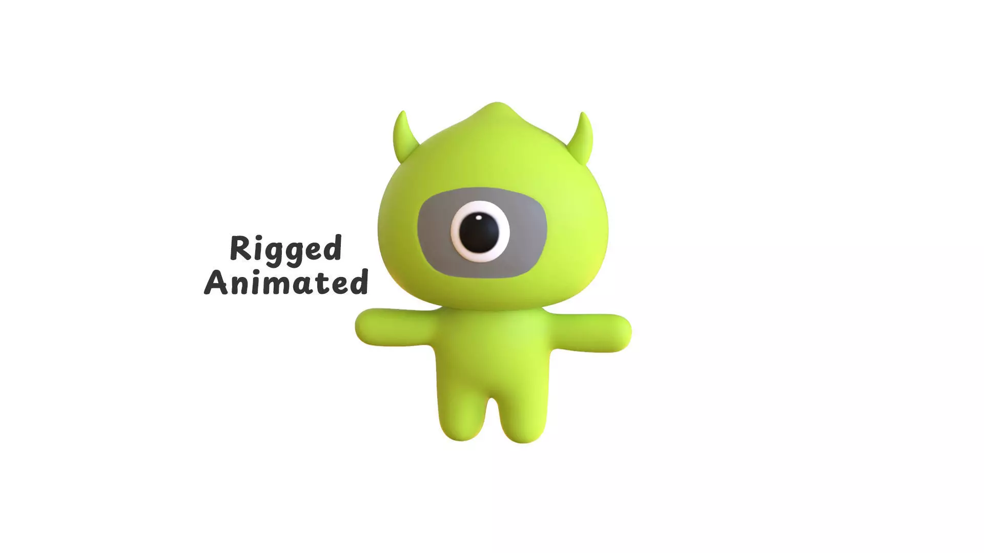 Low-Poly Character0012 Monster Mascot Animated Low-poly 3D model_0