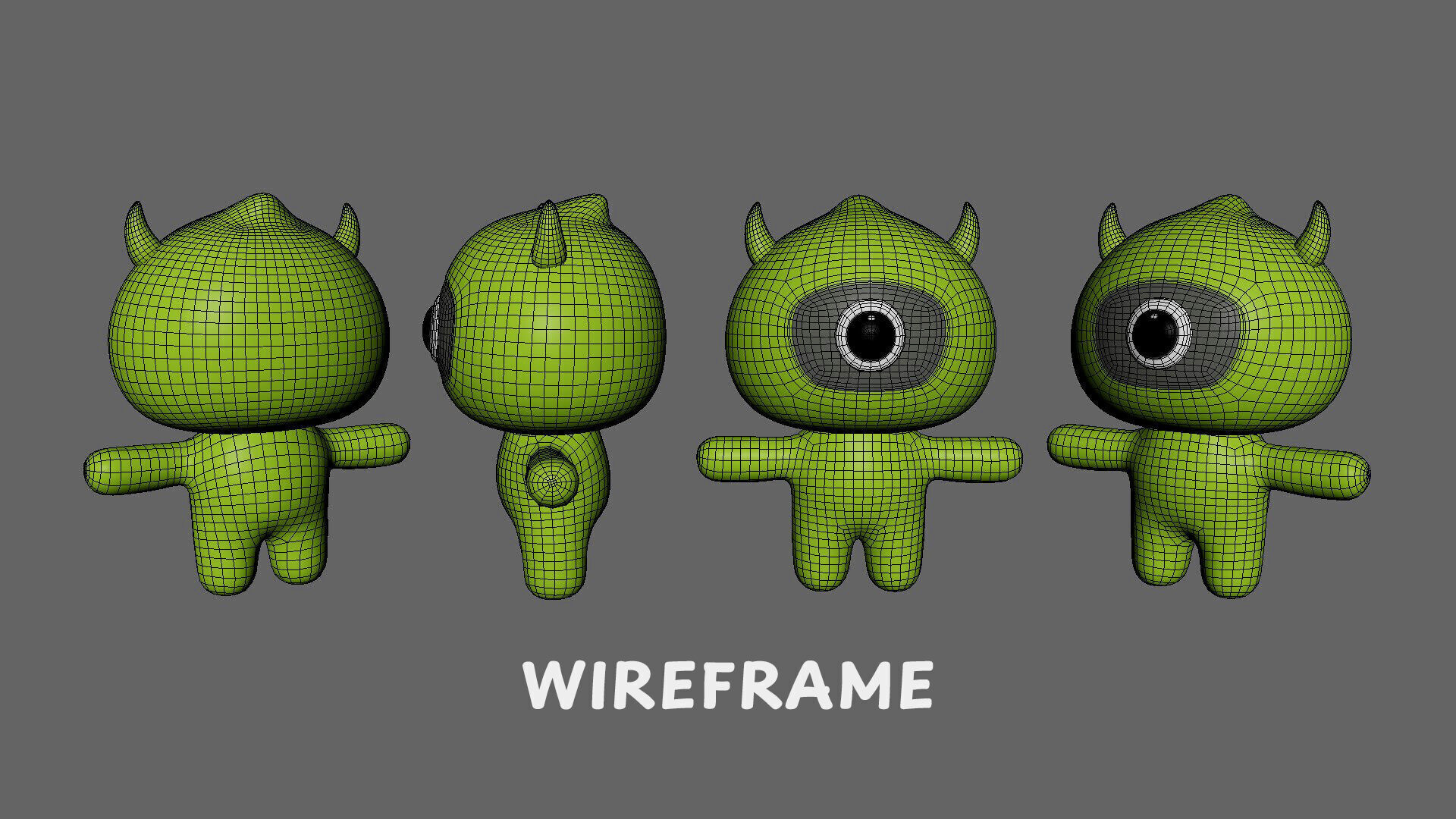 Low-Poly Character0012 Monster Mascot Animated Low-poly 3D model_9