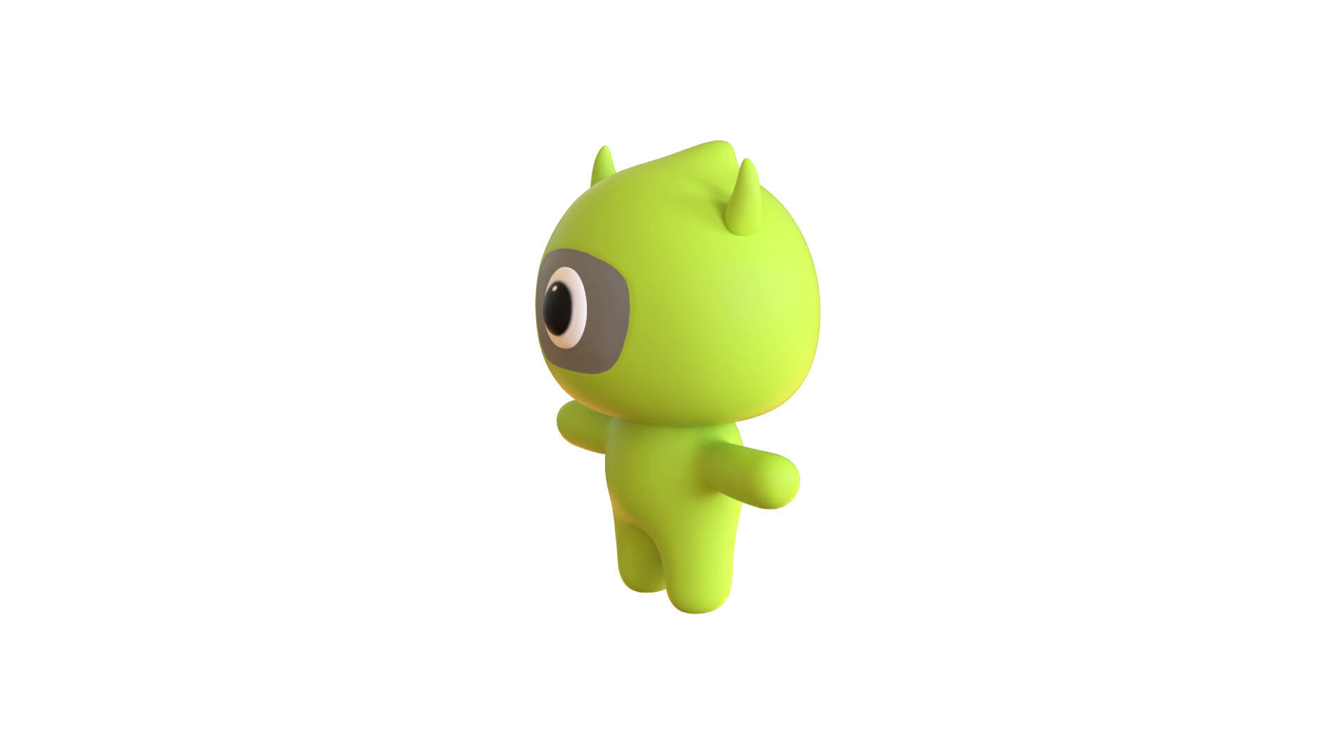 Low-Poly Character0012 Monster Mascot Animated Low-poly 3D model_6